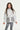 Mosaic Printed Sherpa Jacket **Sky realm White**