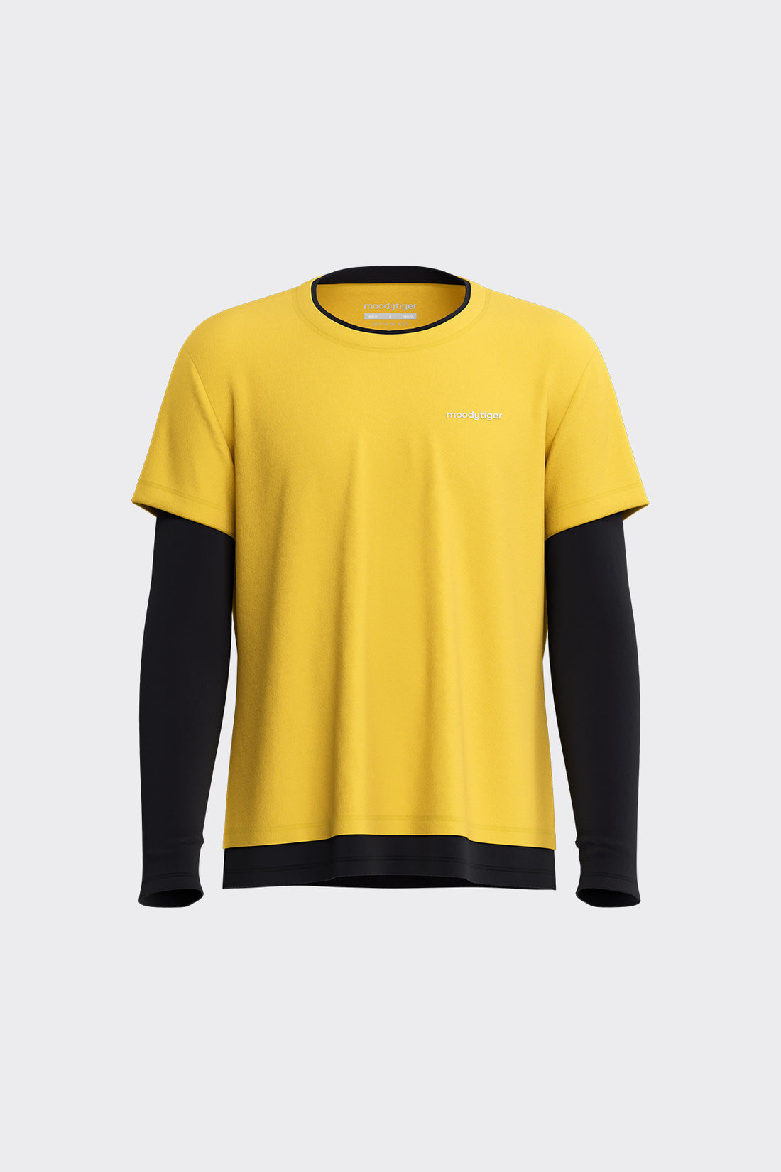 2-in-1 Long Sleeves Tee **Amber yellow**