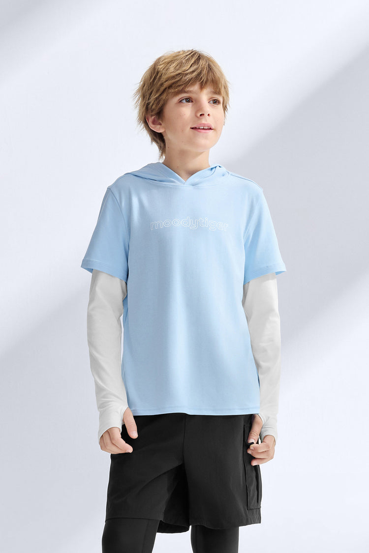 2-in-1 Long Sleeves Tee **Ice Water**
