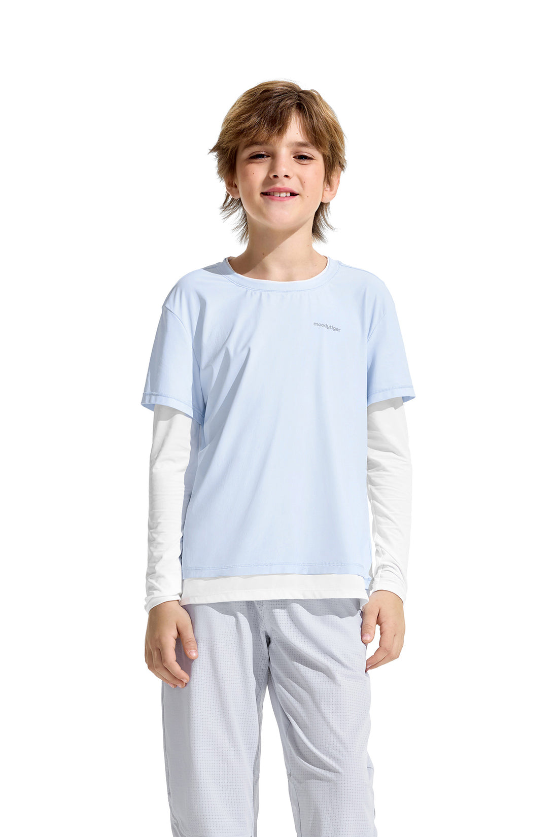 2-in-1 Long Sleeves Tee **Ice Water**