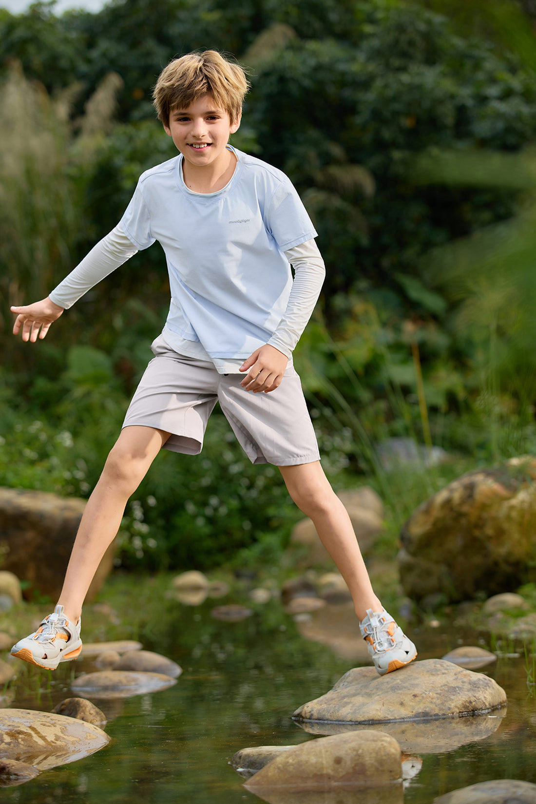 2-in-1 Long Sleeves Tee **Ice Water**