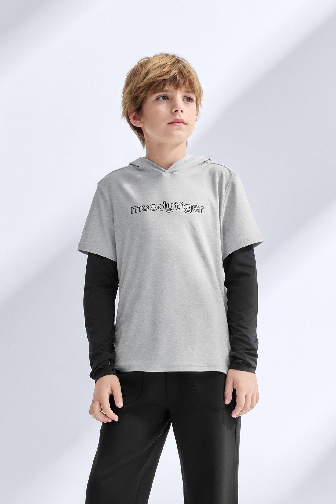 2-in-1 Long Sleeves Tee **Moon Grey**