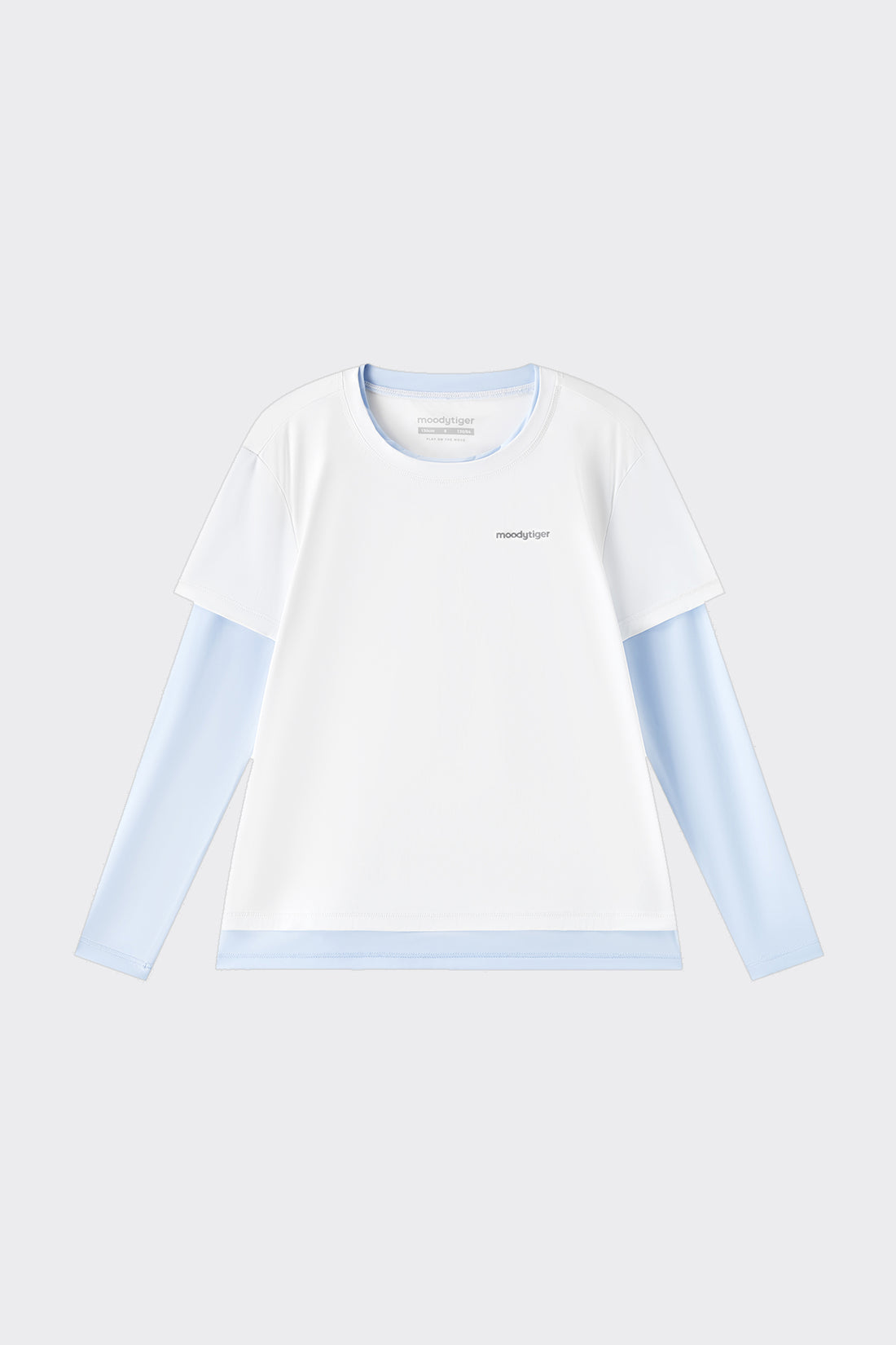 2-in-1 Long Sleeves Tee **White Blue**
