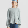 Cotton Wave Crewneck Sweater **Slategray**