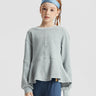 Cotton Wave Crewneck Sweater **Slategray**