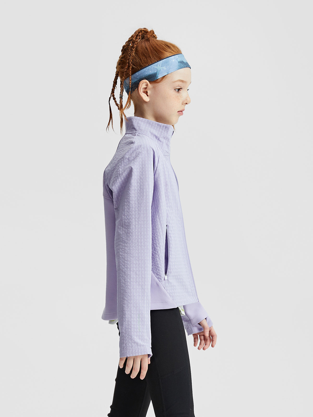 Neoprene Cropped Full Zip **Lavender**