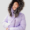 2-in-1 Down Coat with Fur **Lavender**