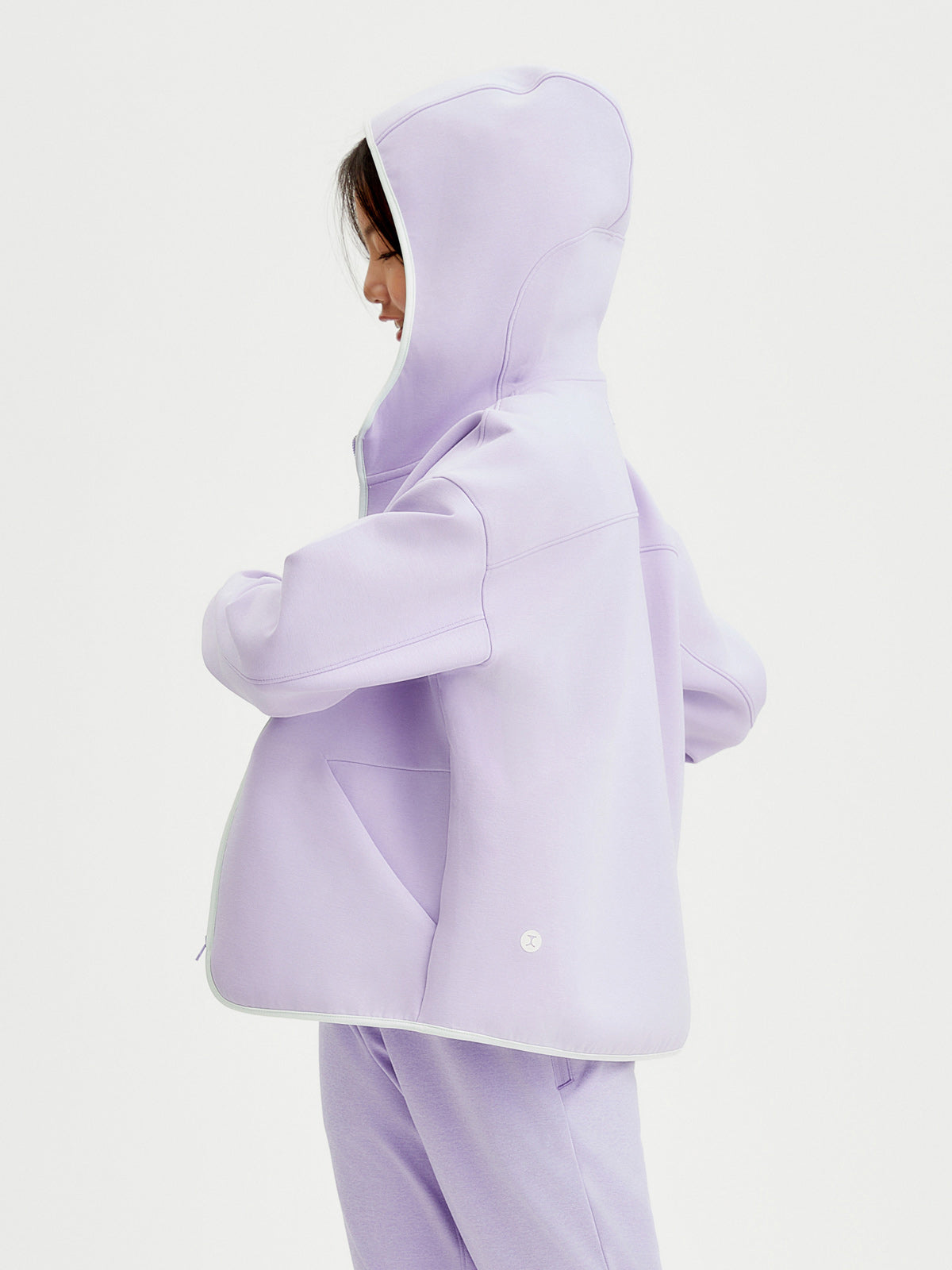 Full-Zip Track Hoodie **Lavender**