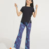 Printed Dancer Bootcut Leggings **Edelweiss Blue**