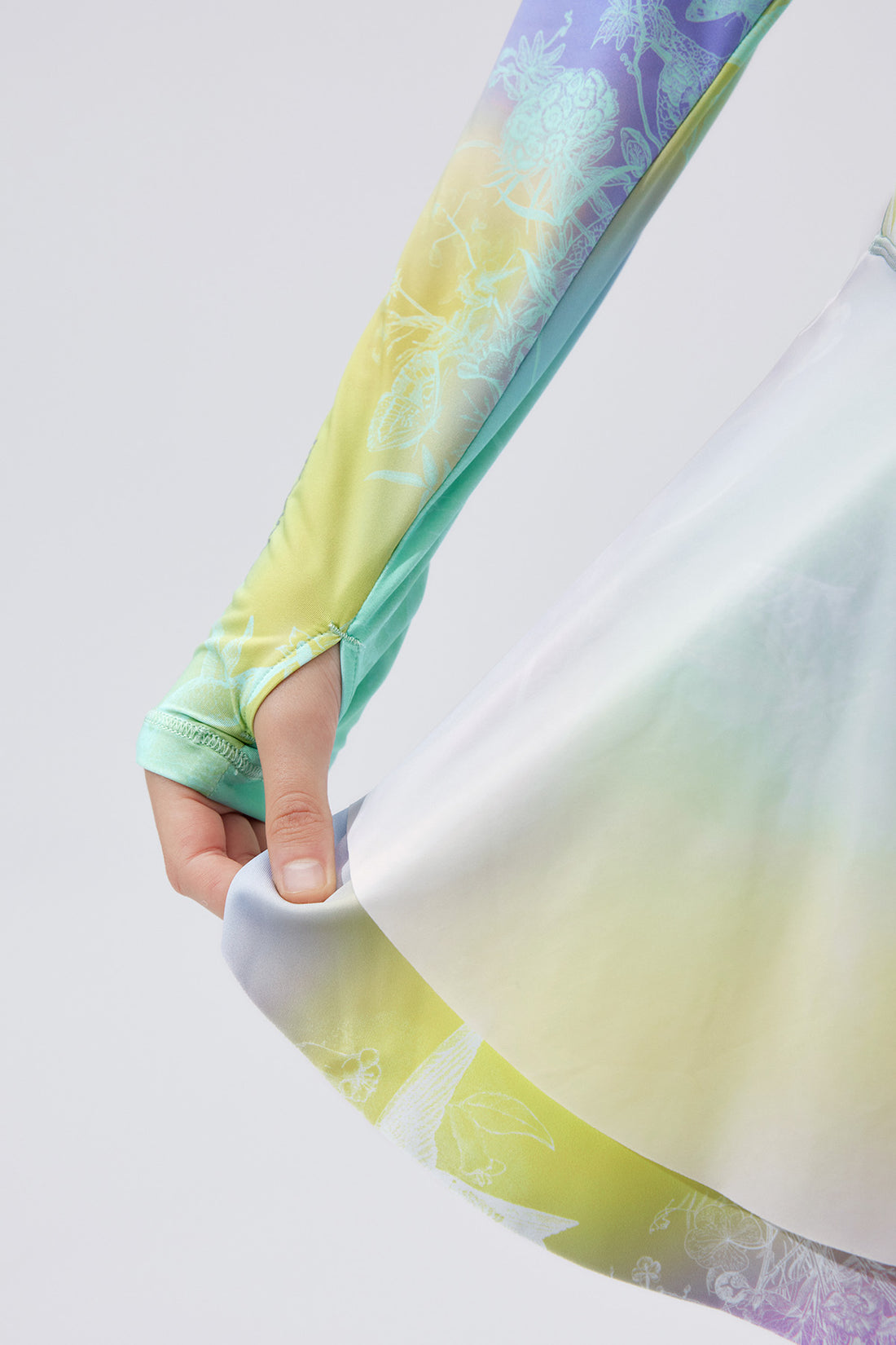 Fairy Printed Skirt **Gradient Buzz Cyan**