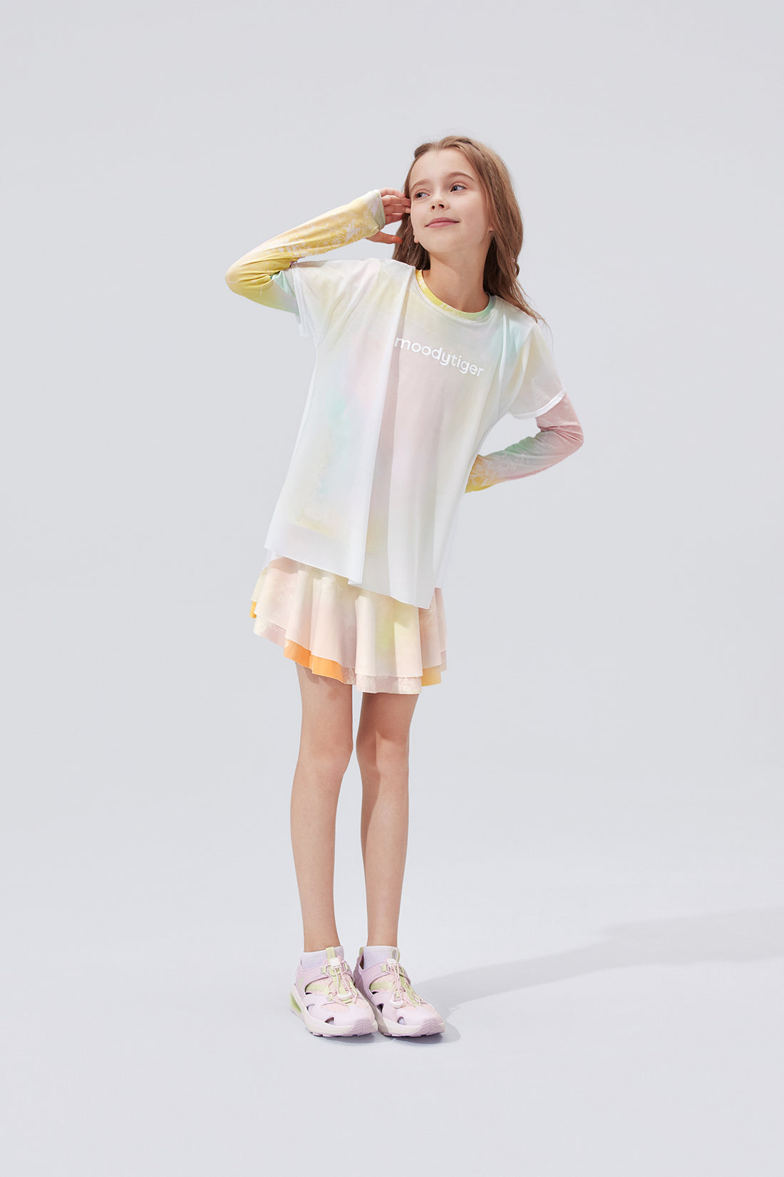 Fairy Printed Skirt **Gradient Buzz Yellow**