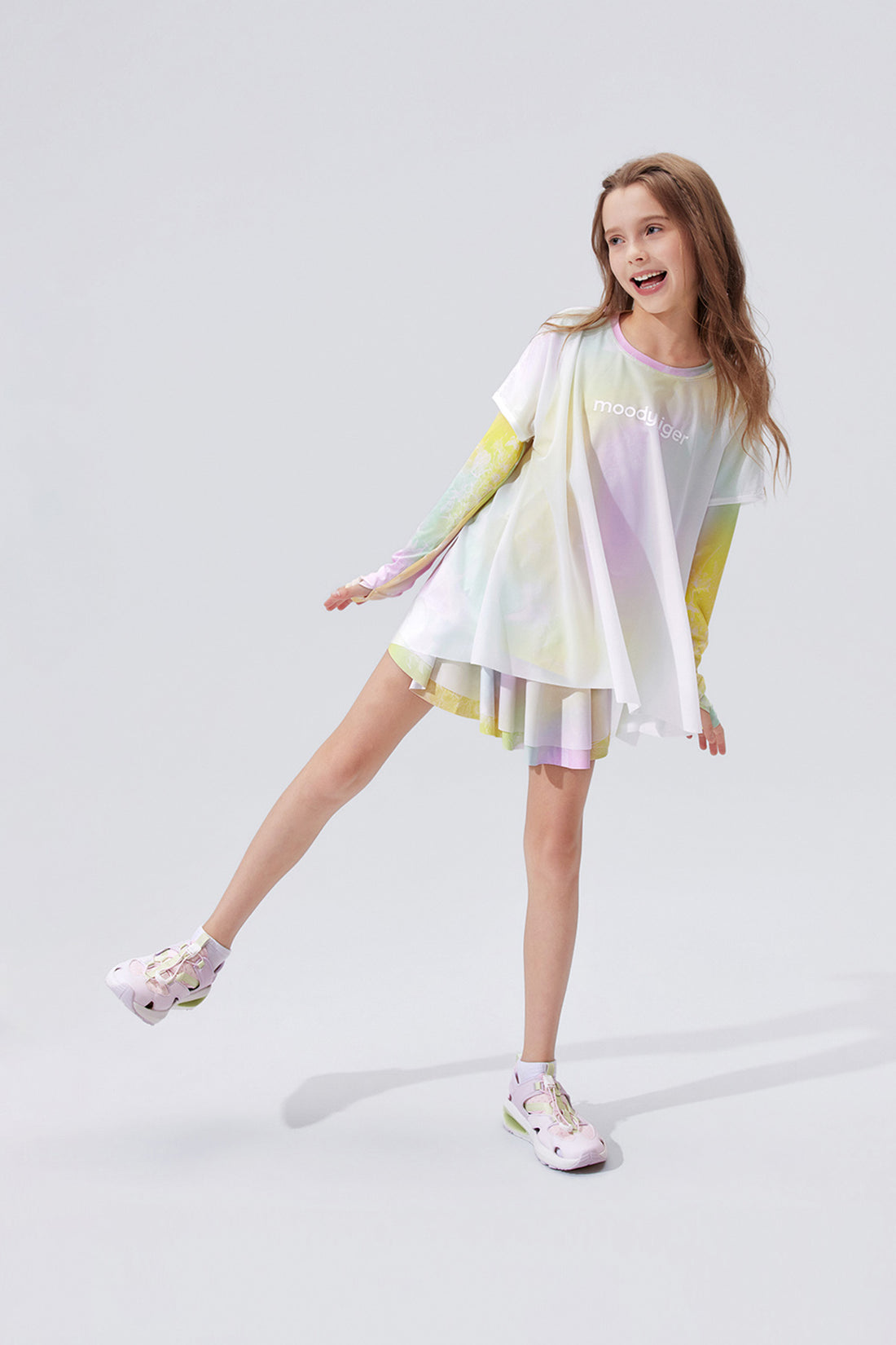 Fairy Printed Skirt **Gradient Buzz Pink**