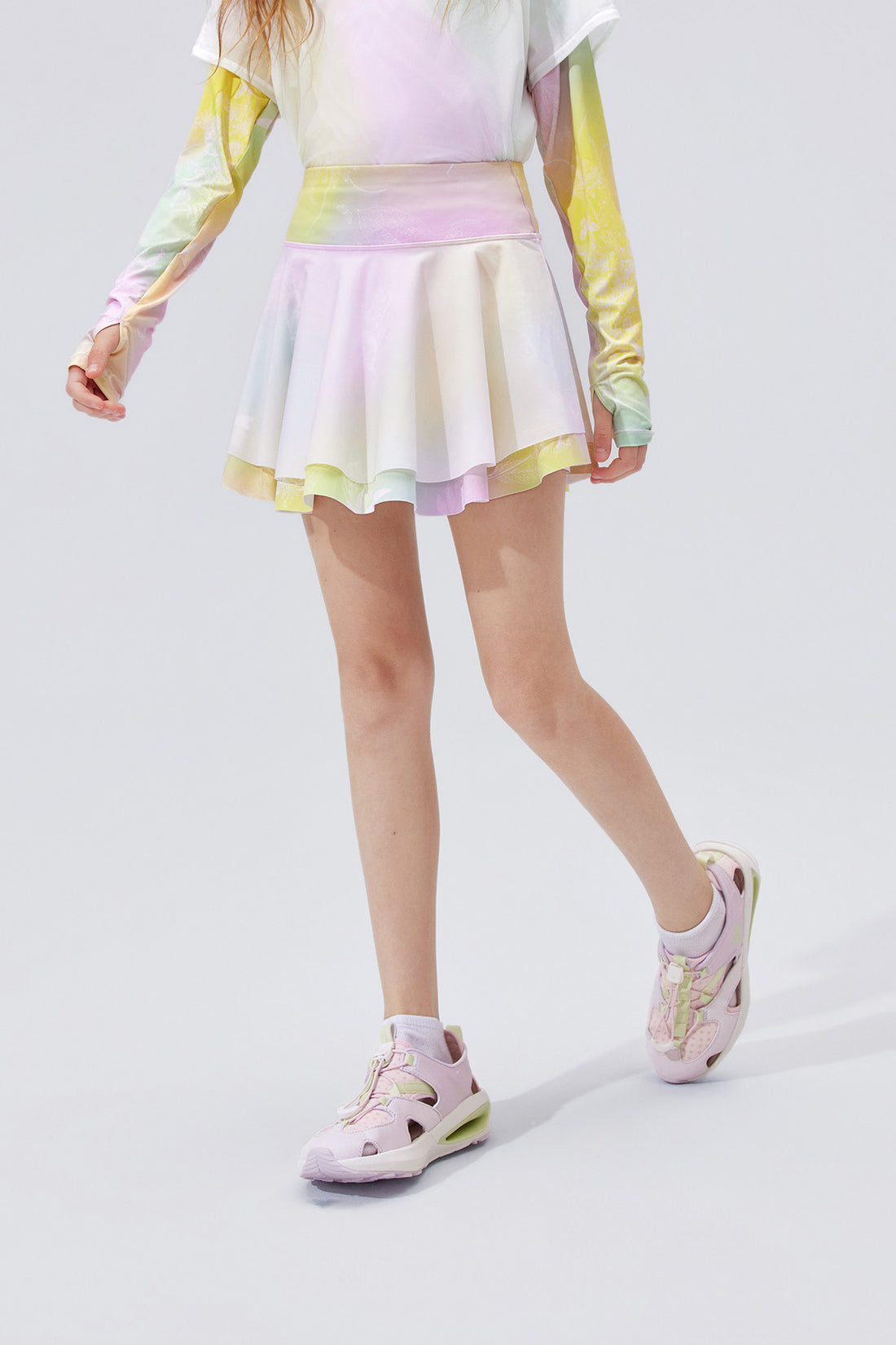 Fairy Printed Skirt **Gradient Buzz Pink**
