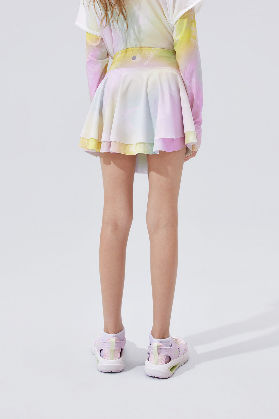 Fairy Printed Skirt **Gradient Buzz Pink**