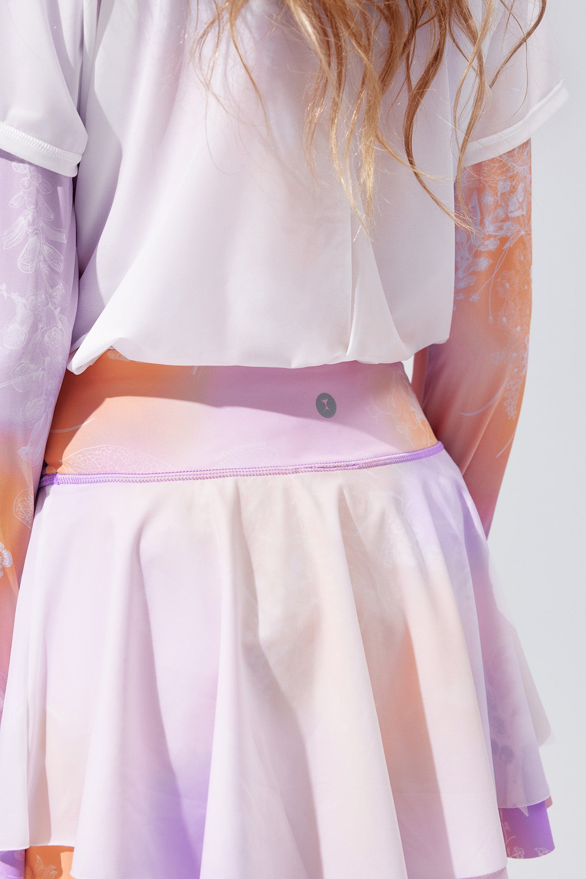 Fairy Printed Skirt **Gradient Buzz Orange**