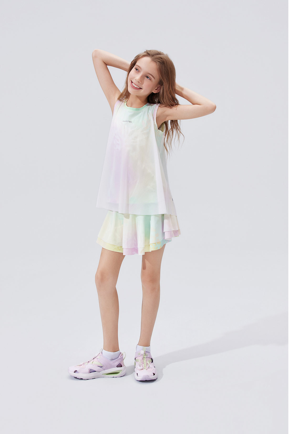 Fairy Printed Skirt **Color Coral Yellow**