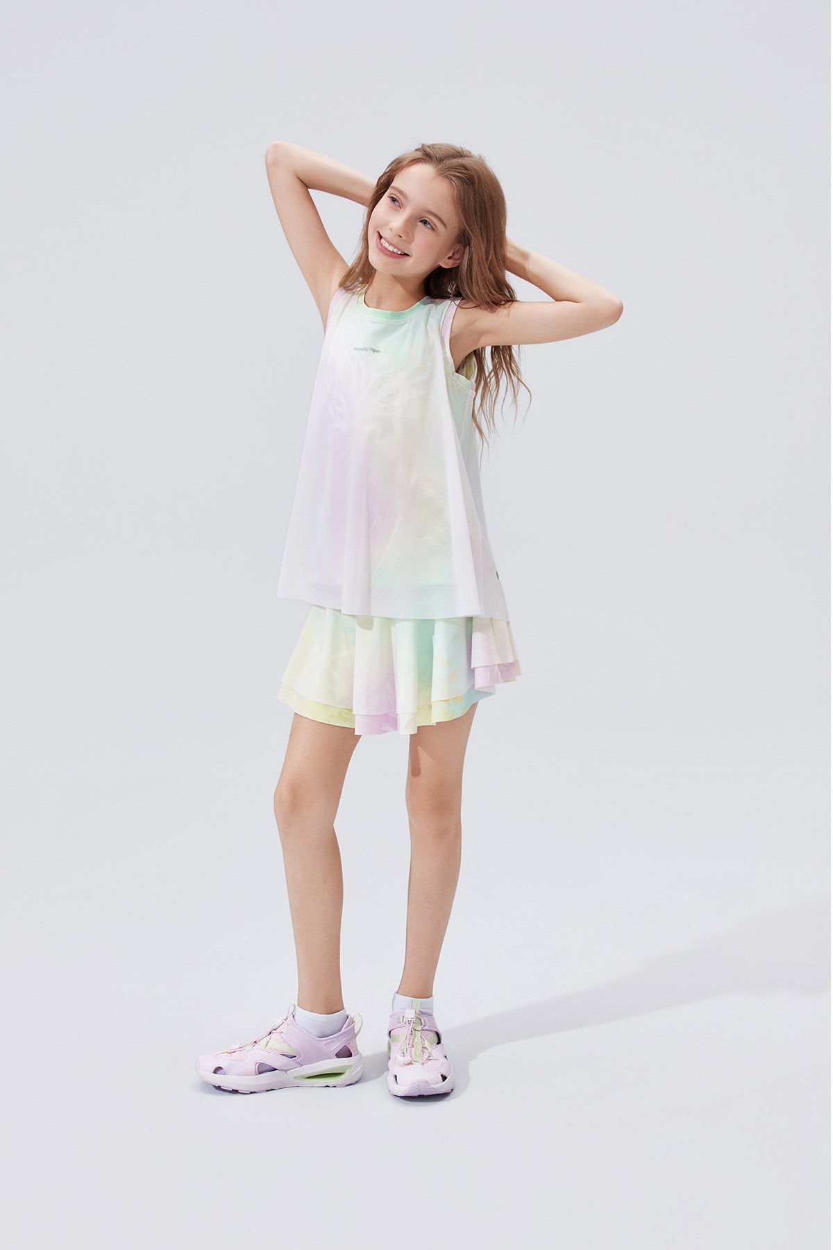 Fairy Printed Skirt **Color Coral Yellow**