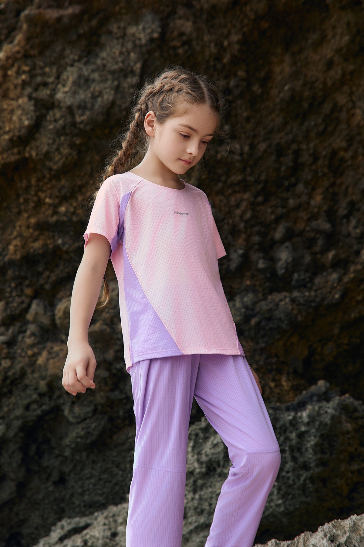 Air Supply Color Blocking Sports Tee **Pink Diamond**