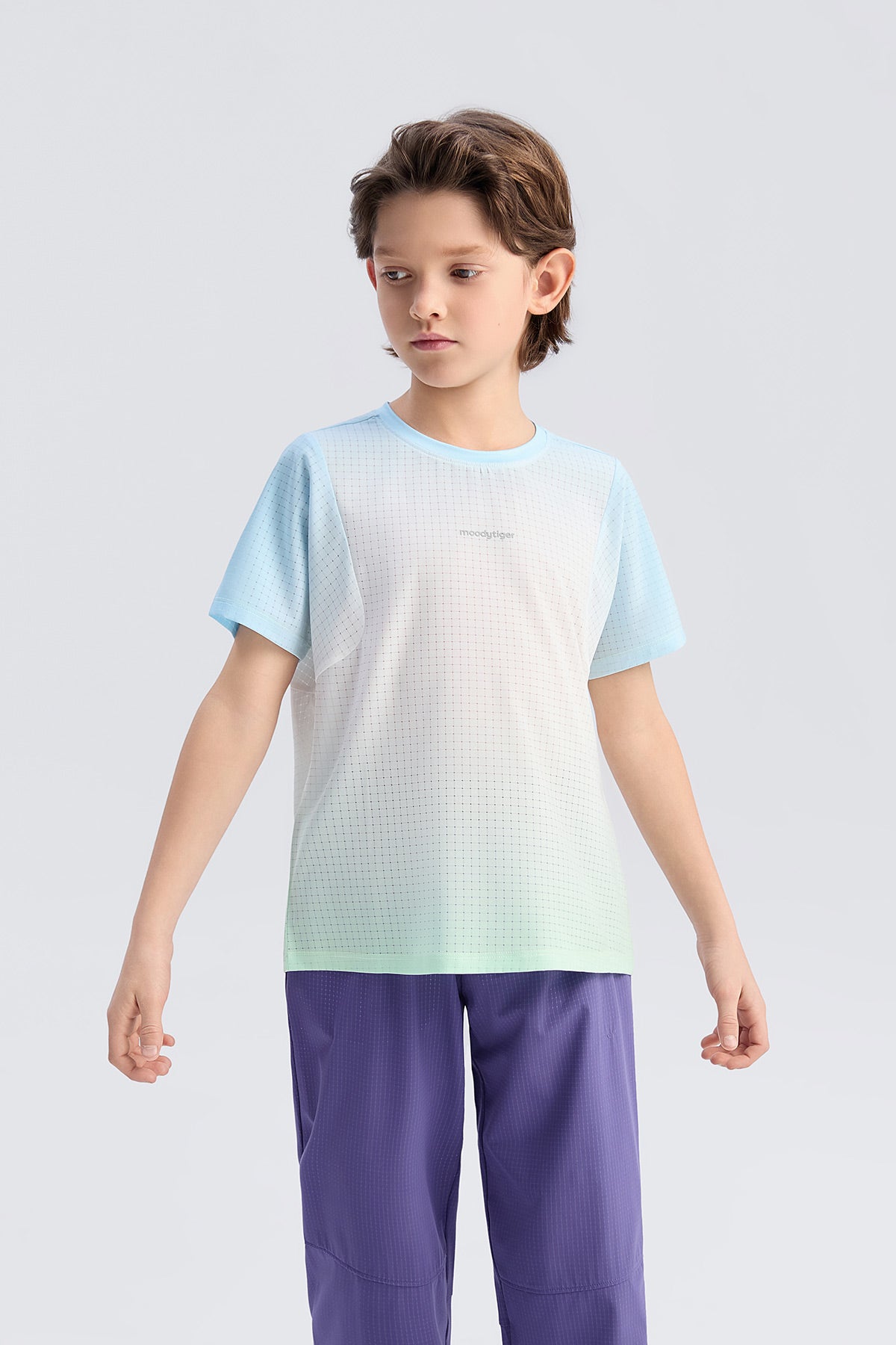 Air Supply Gradient Short Sleeve **Spectrum White Cyan**