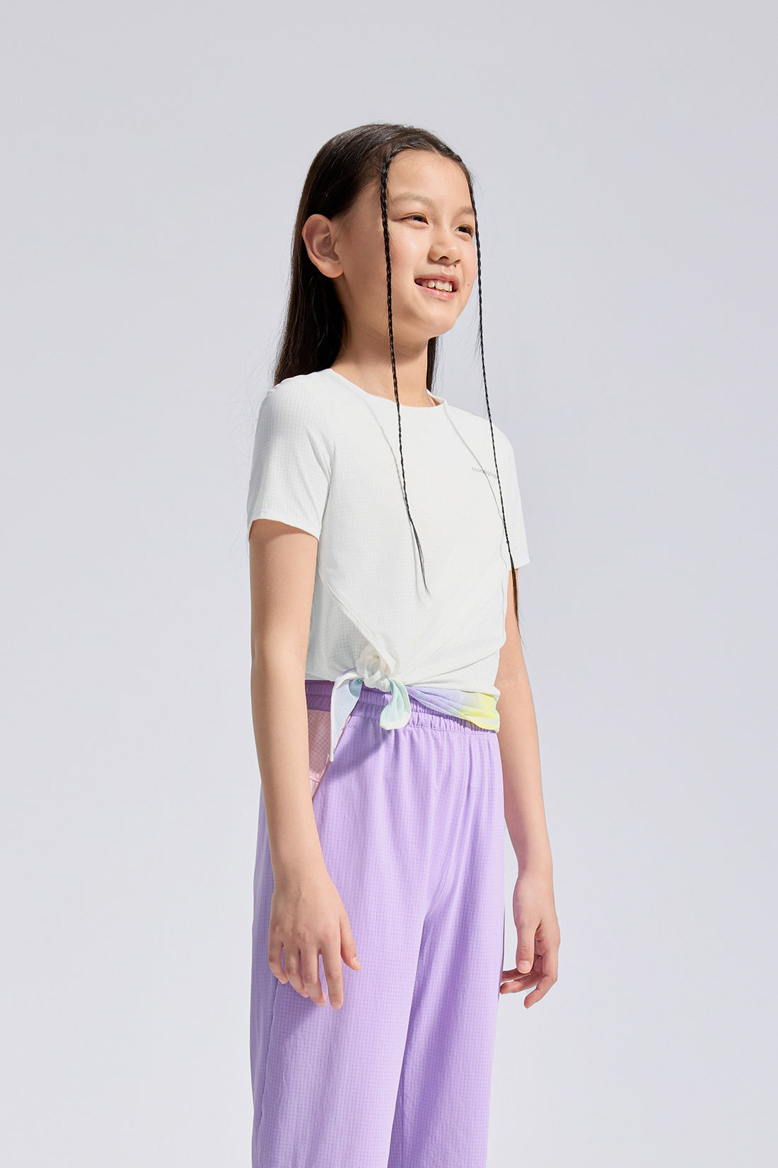 Air Supply Side Tie Short Sleeve Tee **Cloud Dancer**