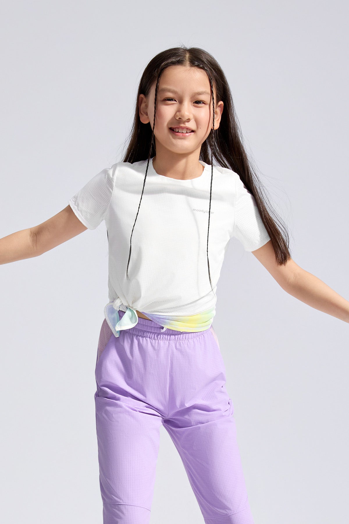 Air Supply Side Tie Short Sleeve Tee **Cloud Dancer**