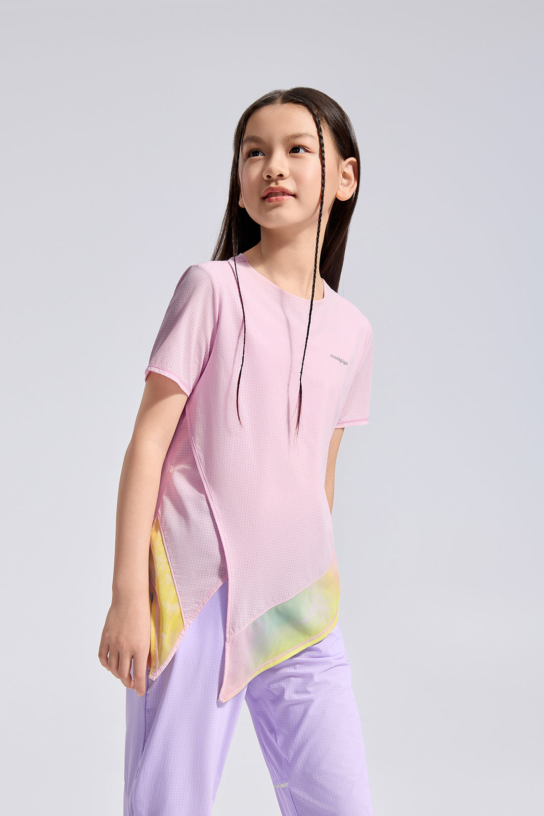 Air Supply Side Tie Short Sleeve Tee **Pink Diamond**