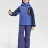 Aurora borealis Skiing Puffer Jacket **Dazzling Blue**