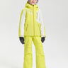 Aurora borealis Skiing Puffer Jacket **Lemon**