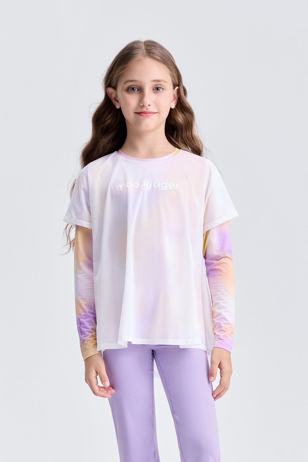 2-in-1 Light Weight Long Sleeve Tee **illusion pink**