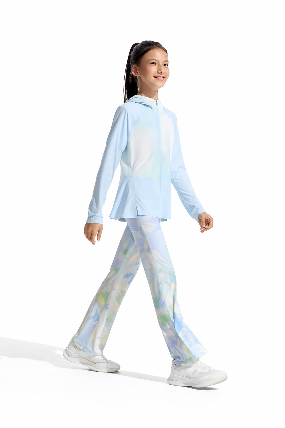 Cloudie Air Printed Bootcut Leggings **Bloom Romance Blue**