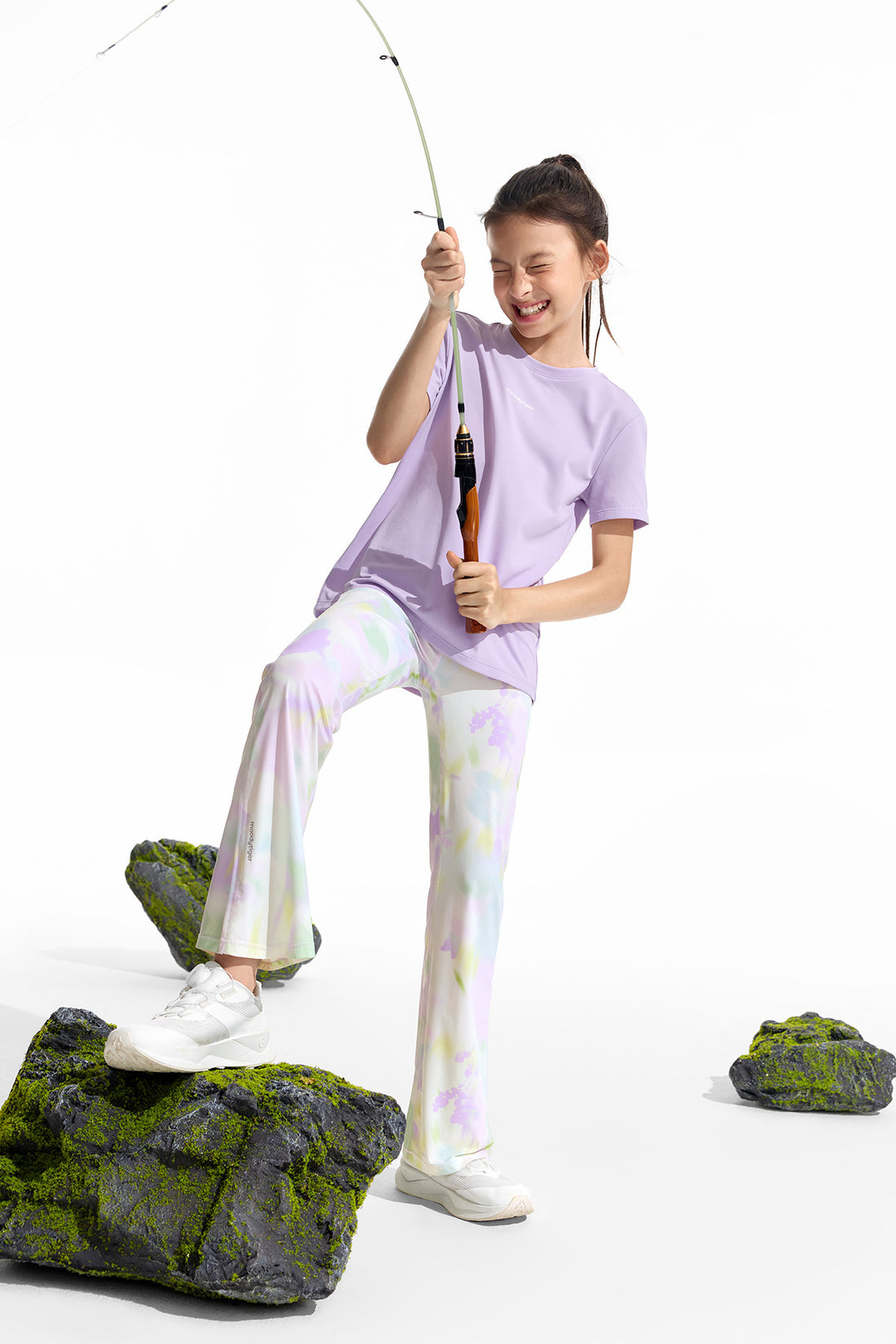 Cloudie Air Printed Bootcut Leggings **Bloom Romance Purple**