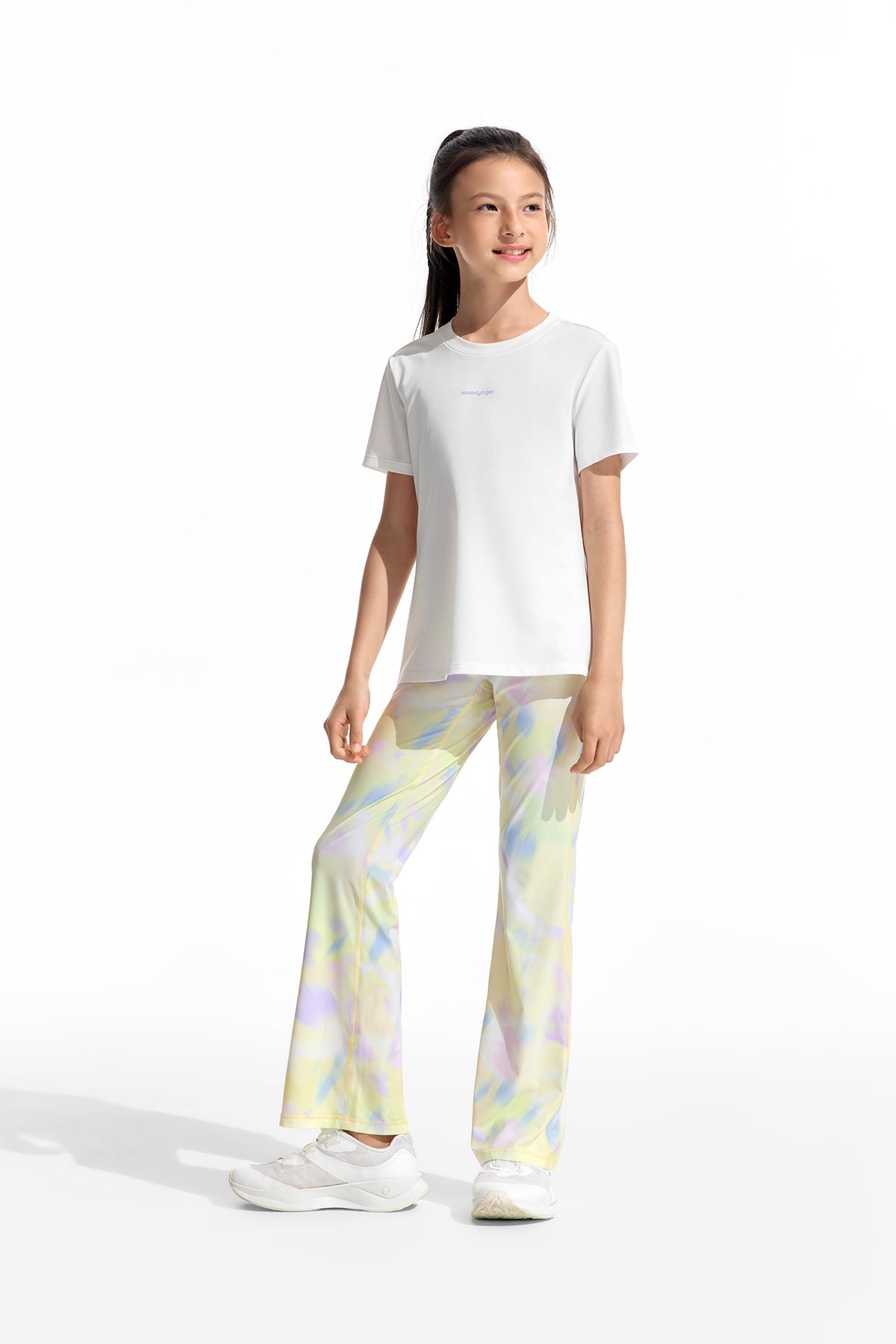 Cloudie Air Printed Bootcut Leggings **Bloom Romance Yellow**
