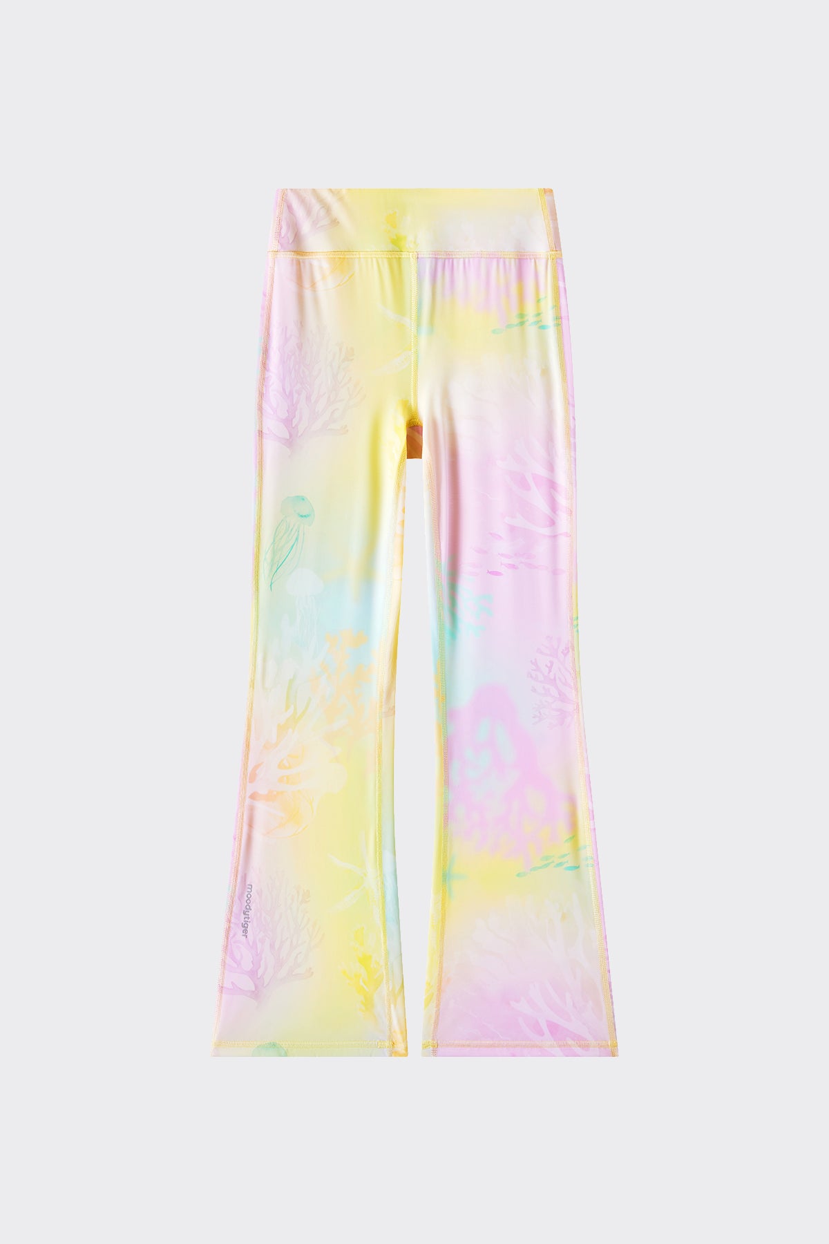 Cloudie Air Printed Bootcut Leggings **Color Coral Yellow**