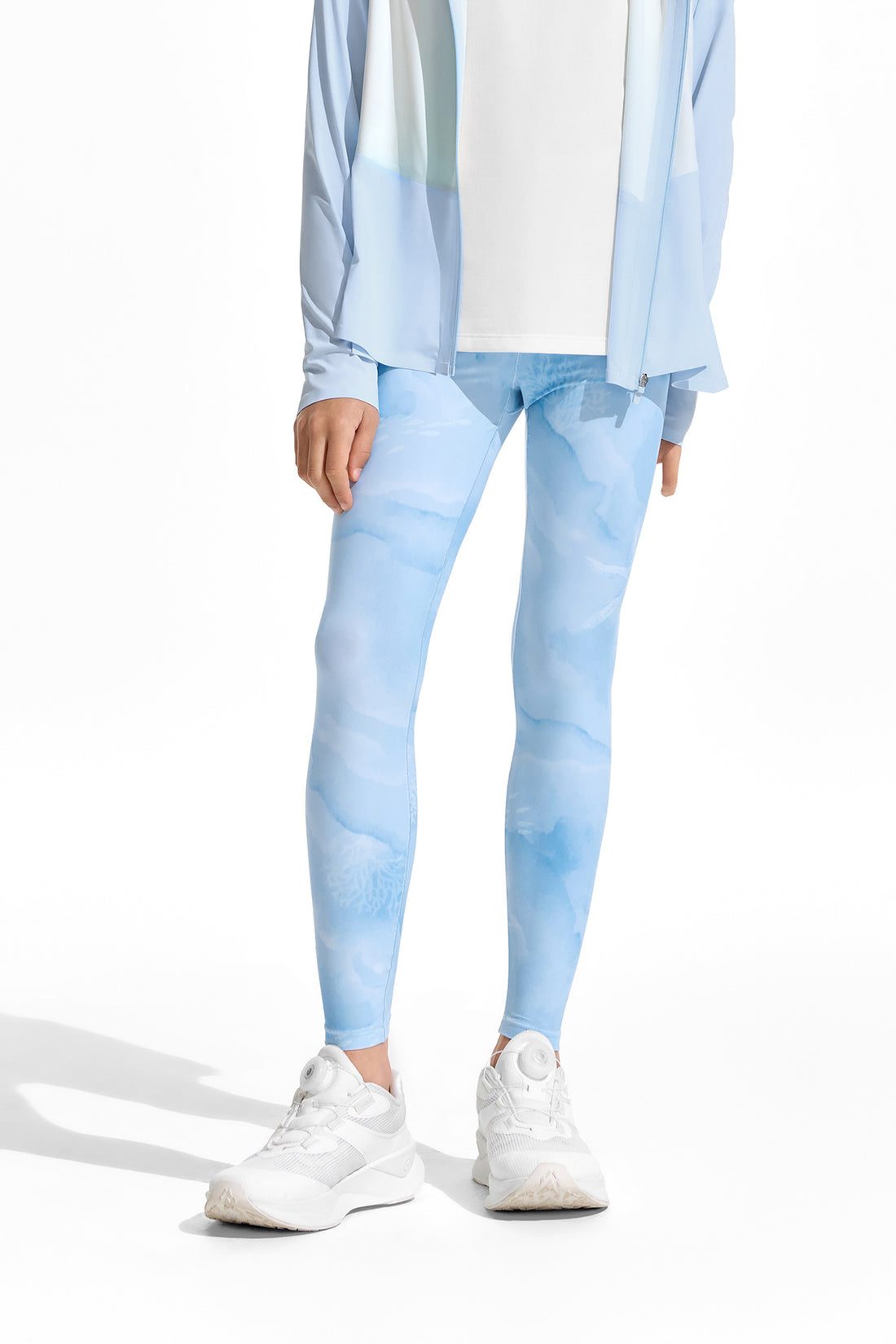 Cloudie Air Printed Leggings **Coral Realm Blue**