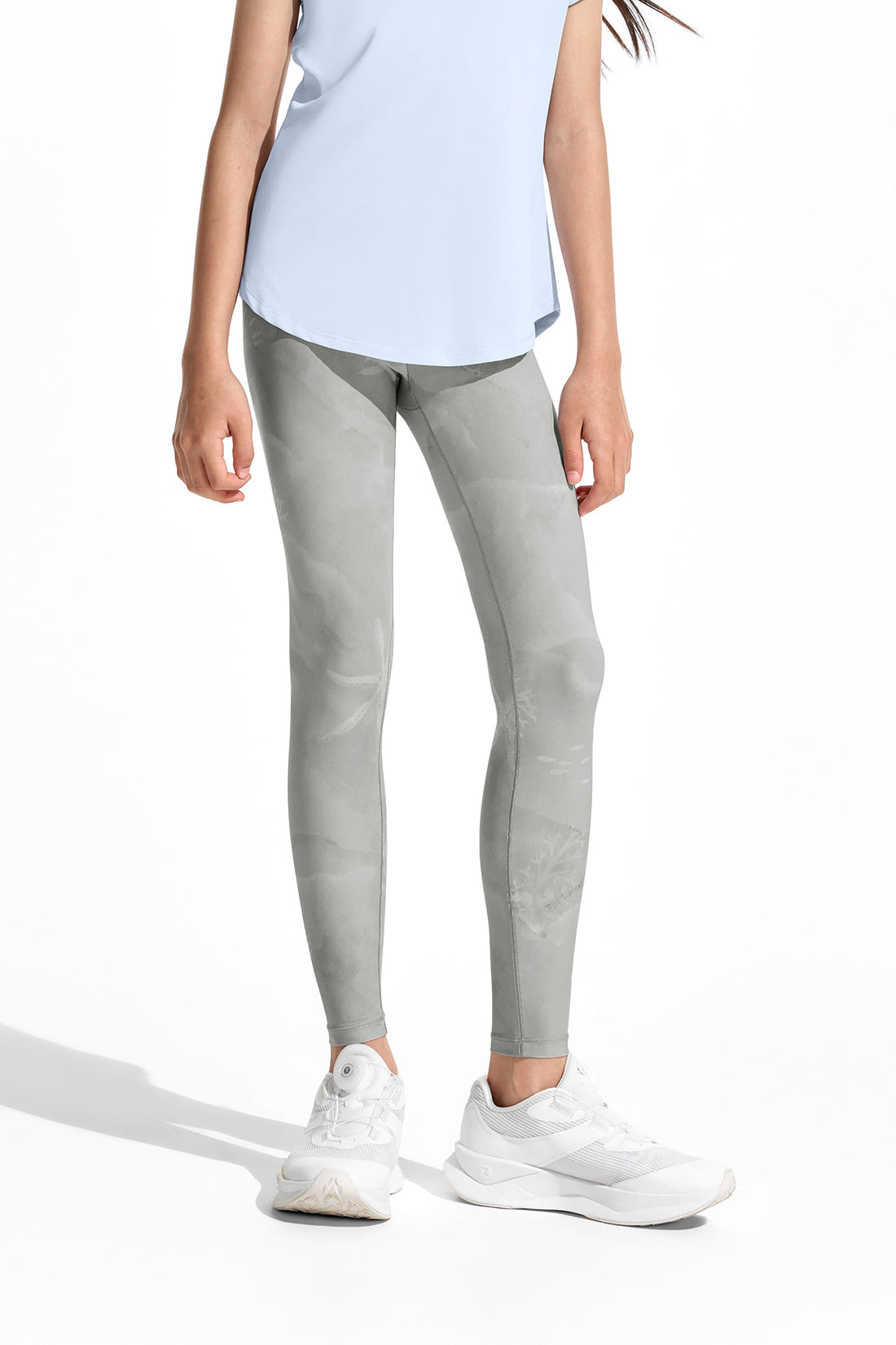 Cloudie Air Printed Leggings **Coral Realm Gray**