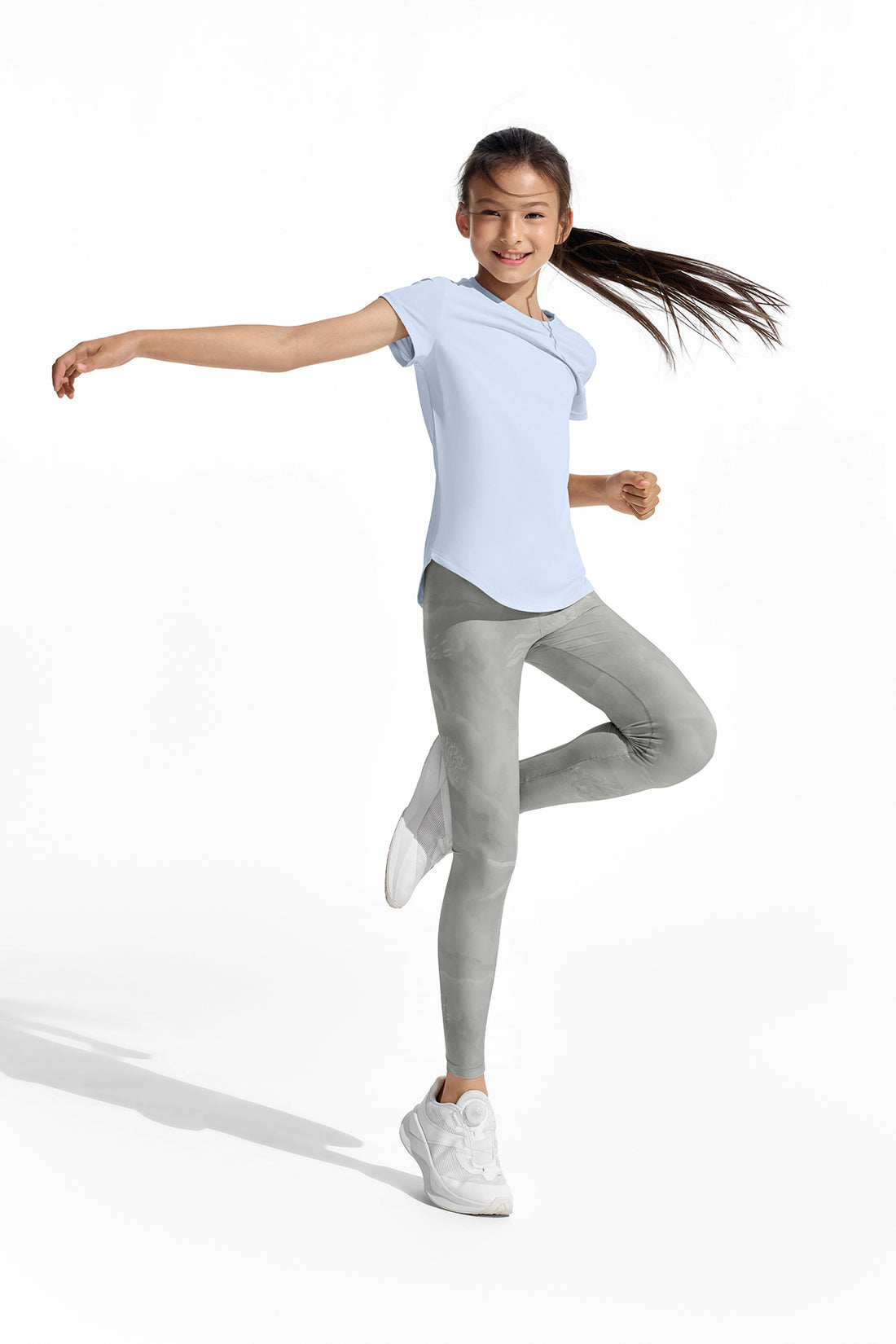 Cloudie Air Printed Leggings **Coral Realm Gray**