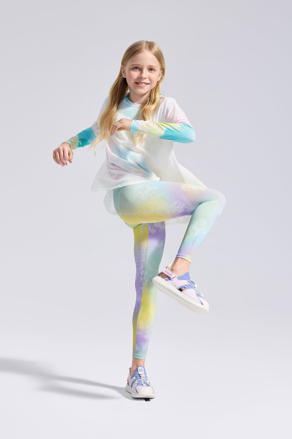 Cloudie Air Printed Leggings **Gradient Buzz Cyan**