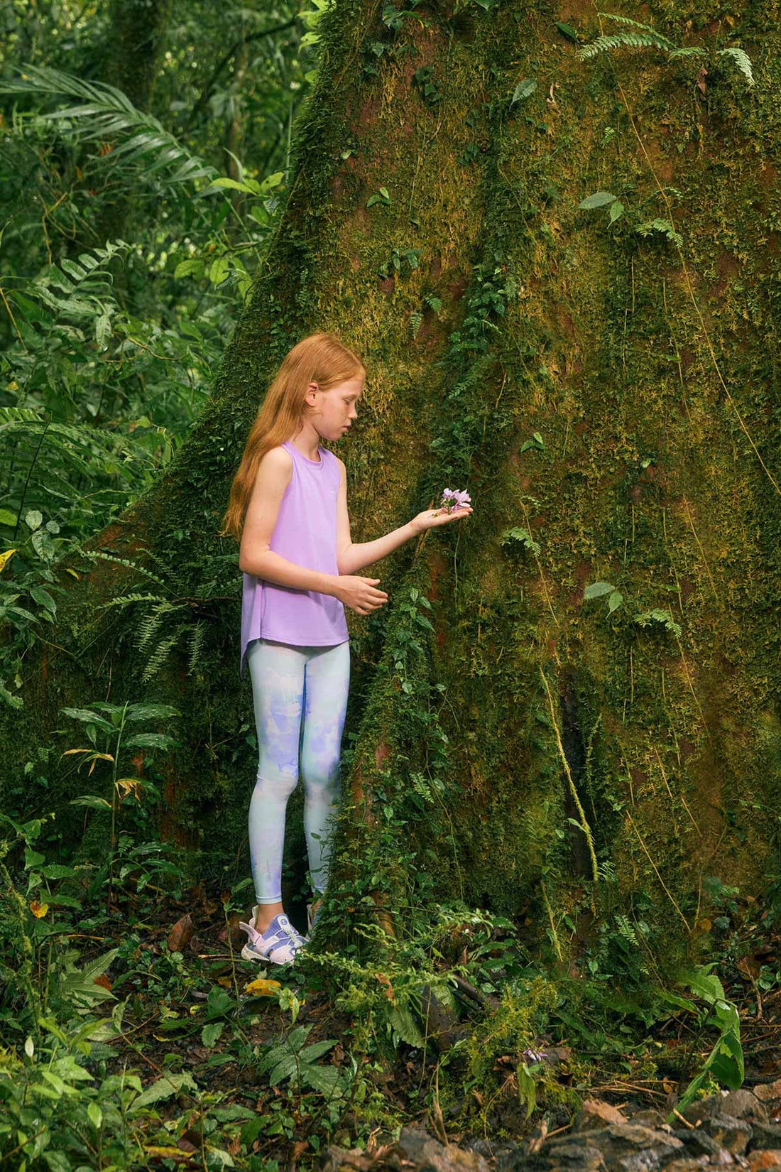 Cloudie Air Printed Leggings **Rainforest Purple**
