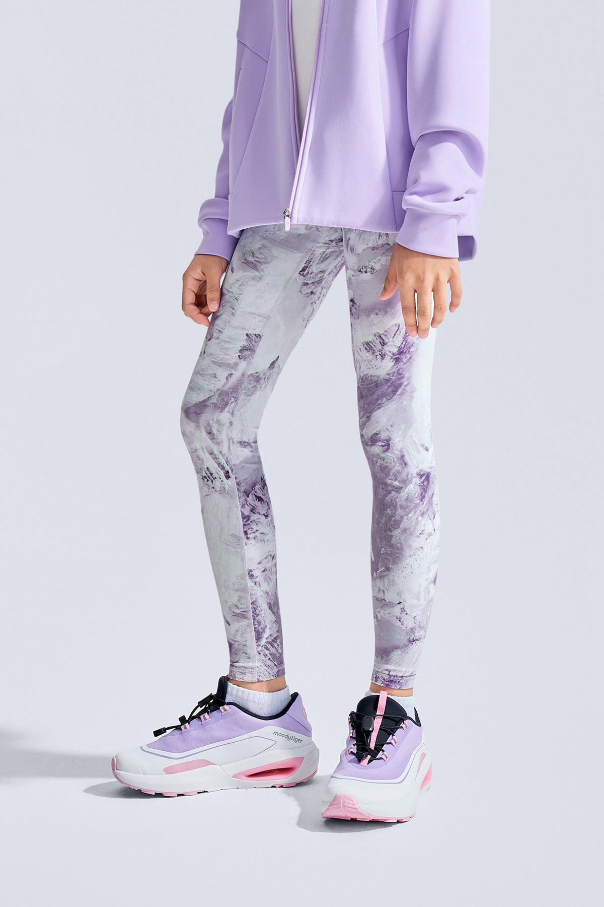 Cloudie Essential Printed Leggings **Mountain Sound Purple**