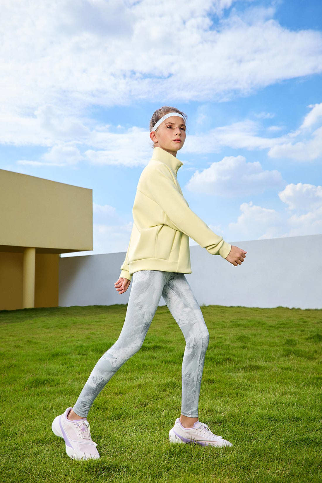 Cloudie Essential Printed Leggings **Mountain Sound White**