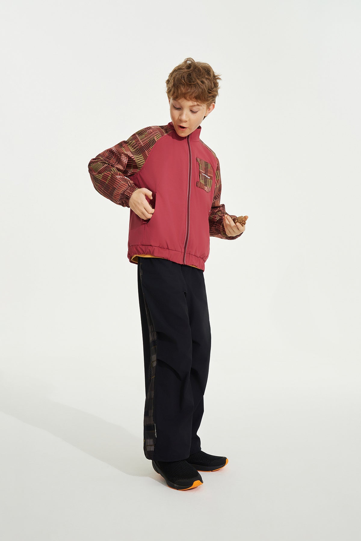 Colour Blocking Jacket **Cranberry**