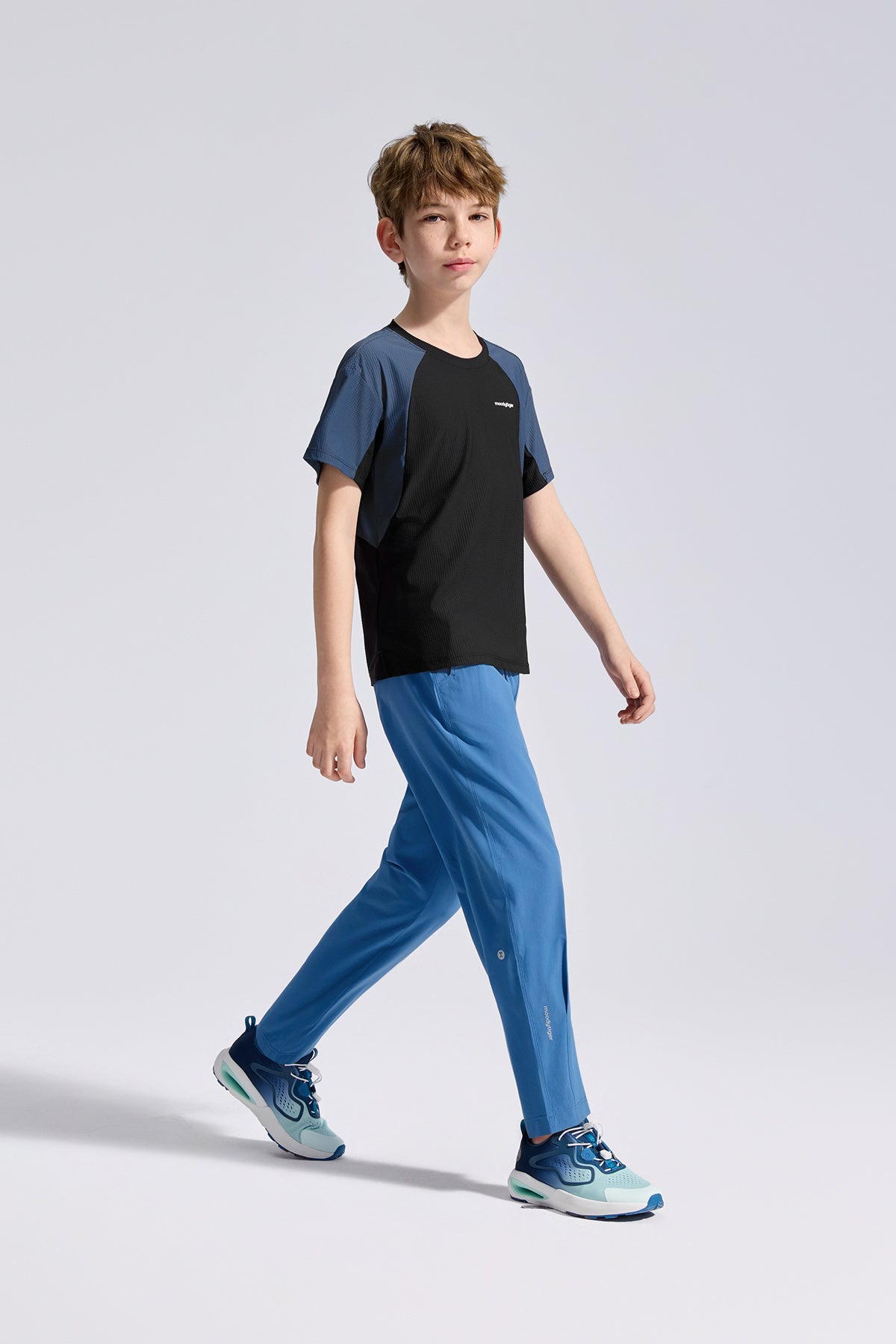 Colour Blocking Short Sleeve **Charcoal Black**