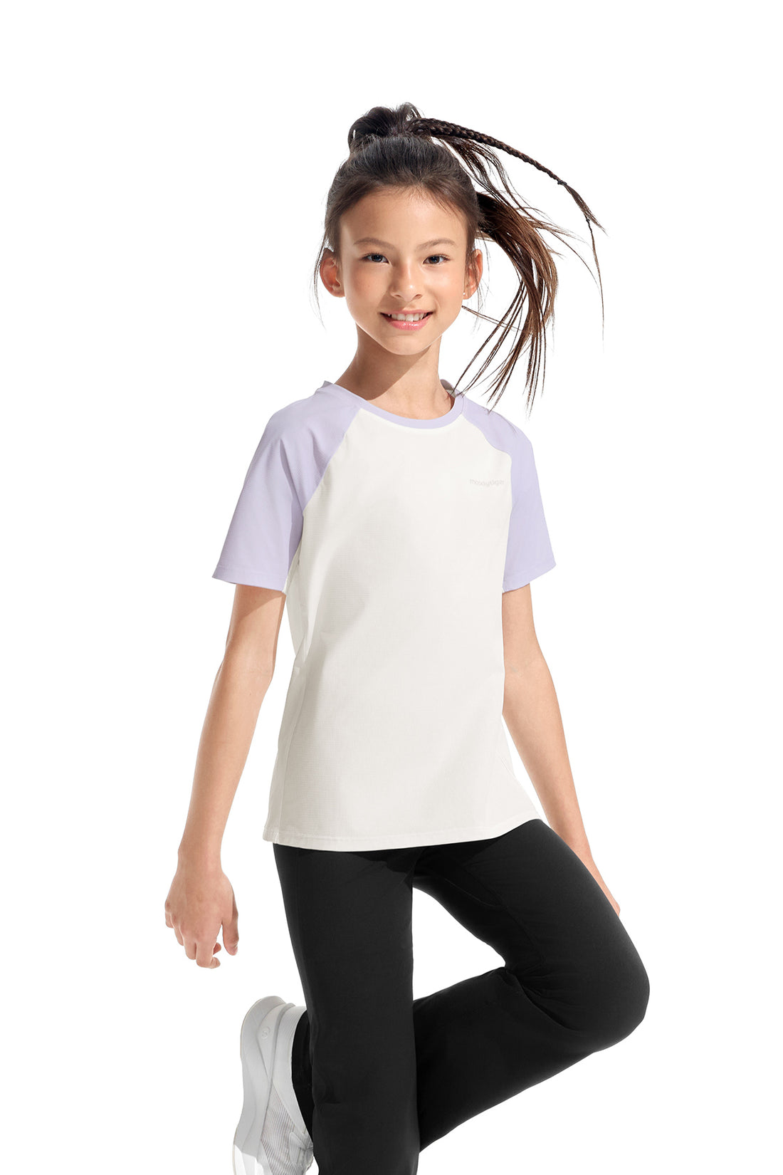 Colour Blocking Short Sleeve Tee **Cloud Dancer**