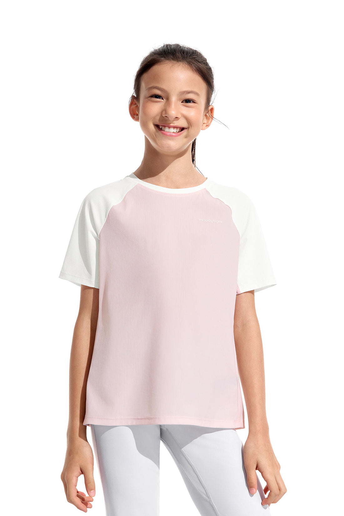 Colour Blocking Short Sleeve Tee **Rose Quartz**
