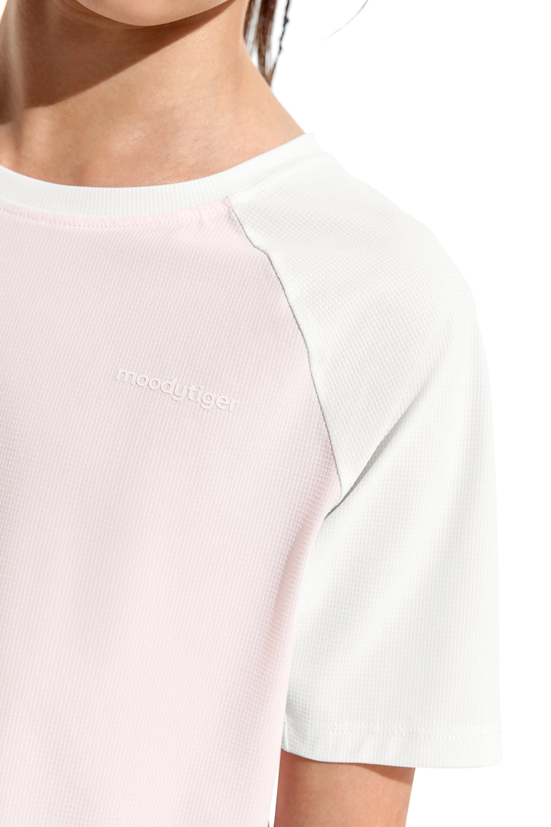 Colour Blocking Short Sleeve Tee **Rose Quartz**