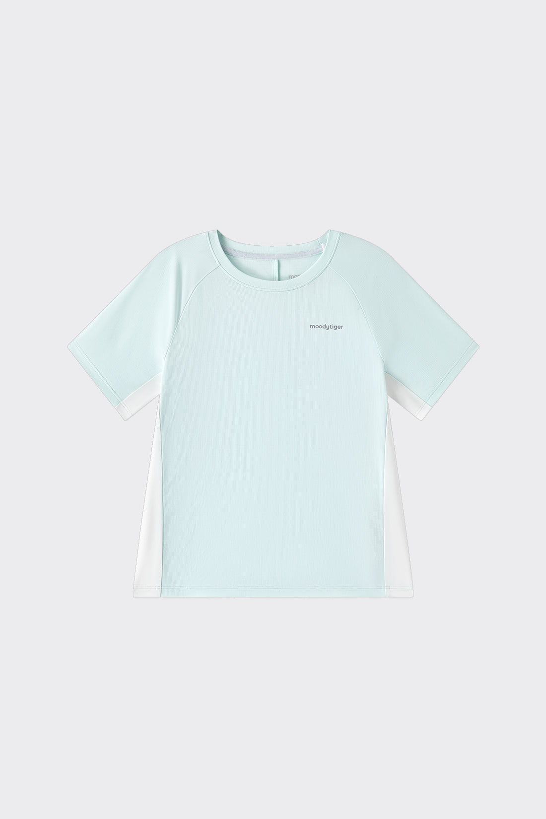 Colour Blocking Short Sleeves **Blue Glass**