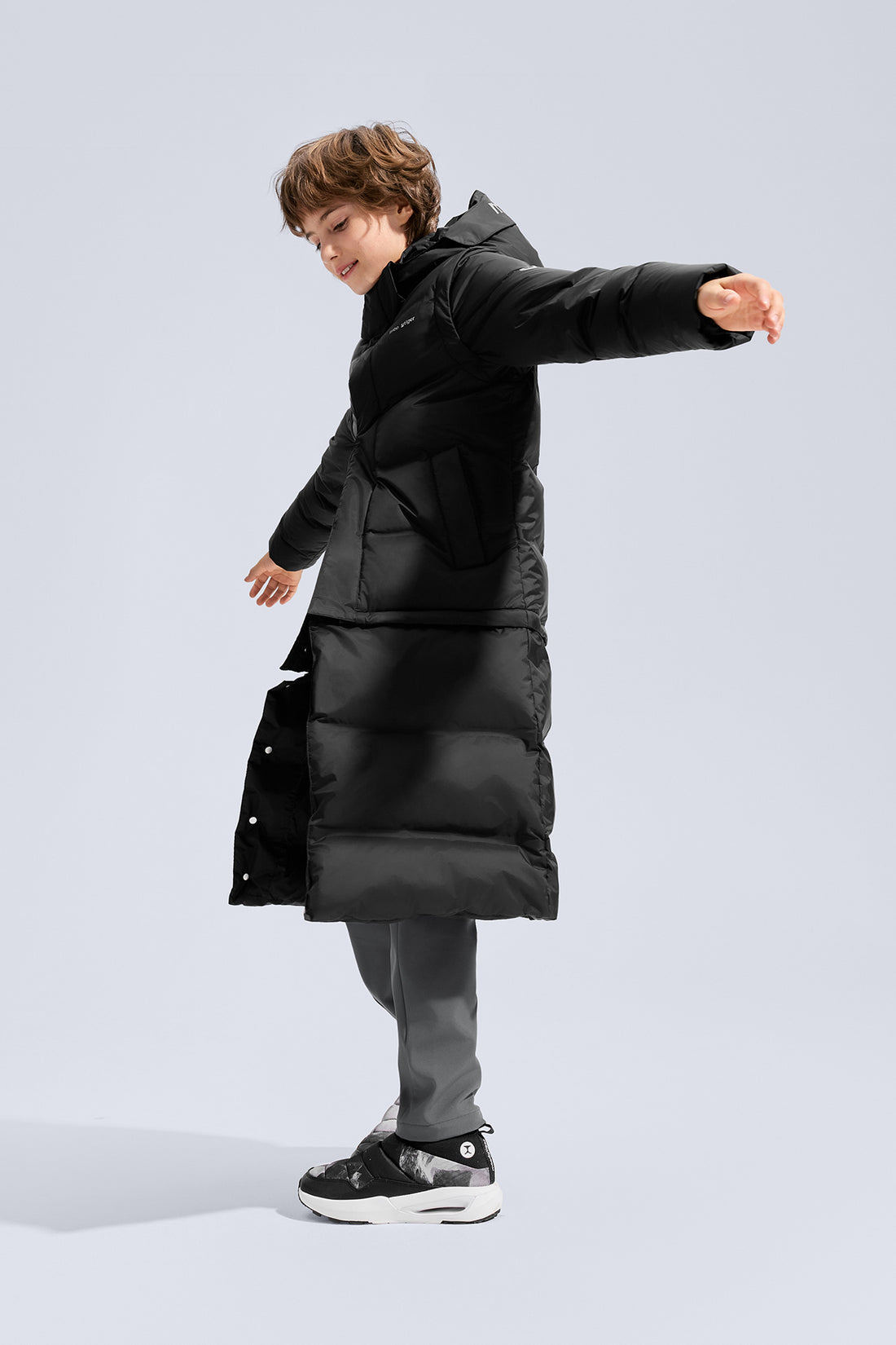Convertible Down Jacket **Charcoal Black**