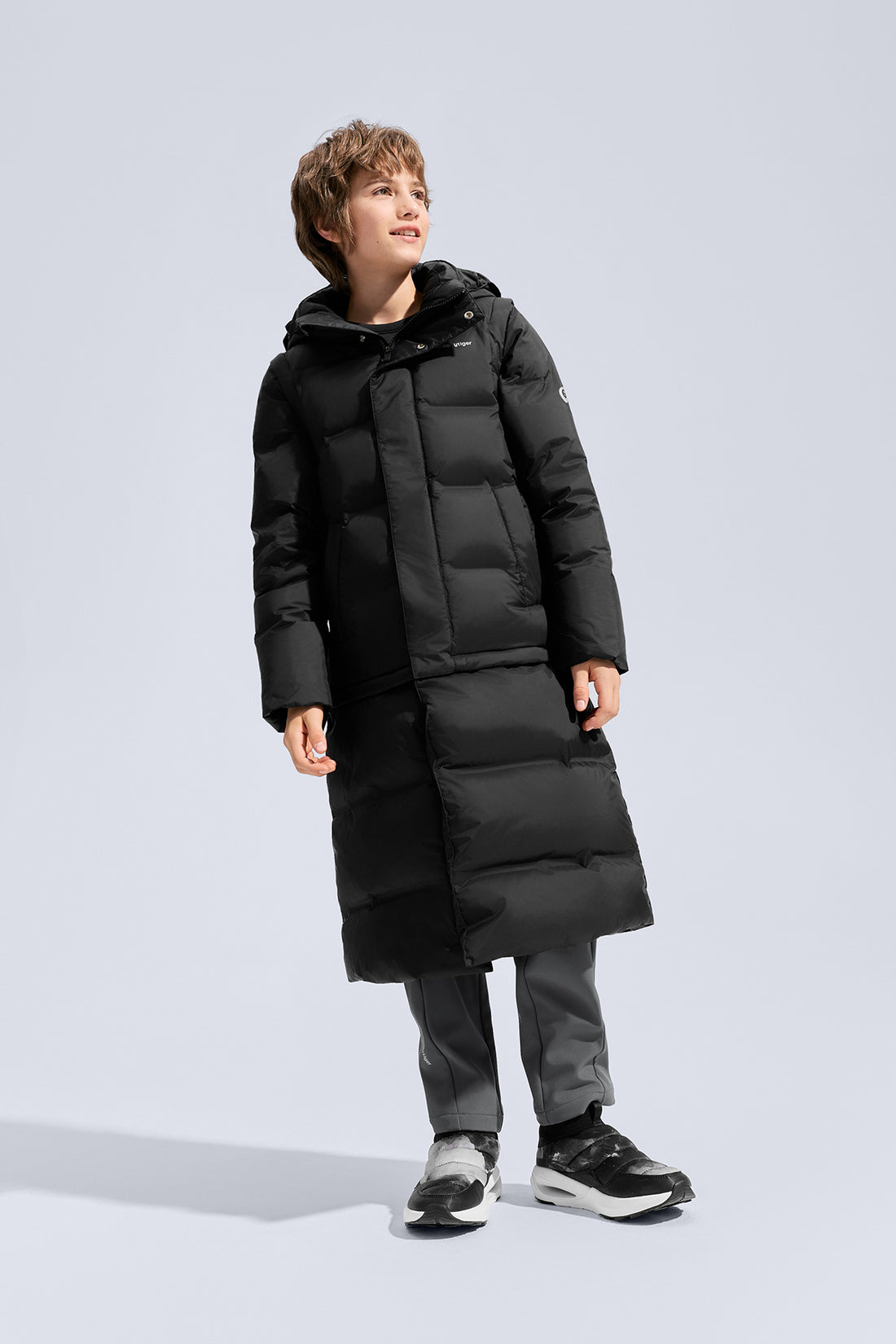 Convertible Down Jacket **Charcoal Black**