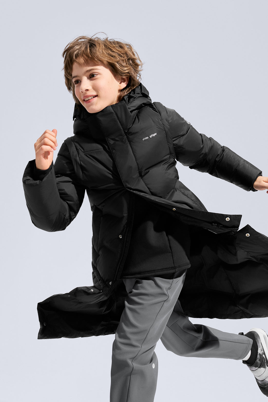 Convertible Down Jacket **Charcoal Black**