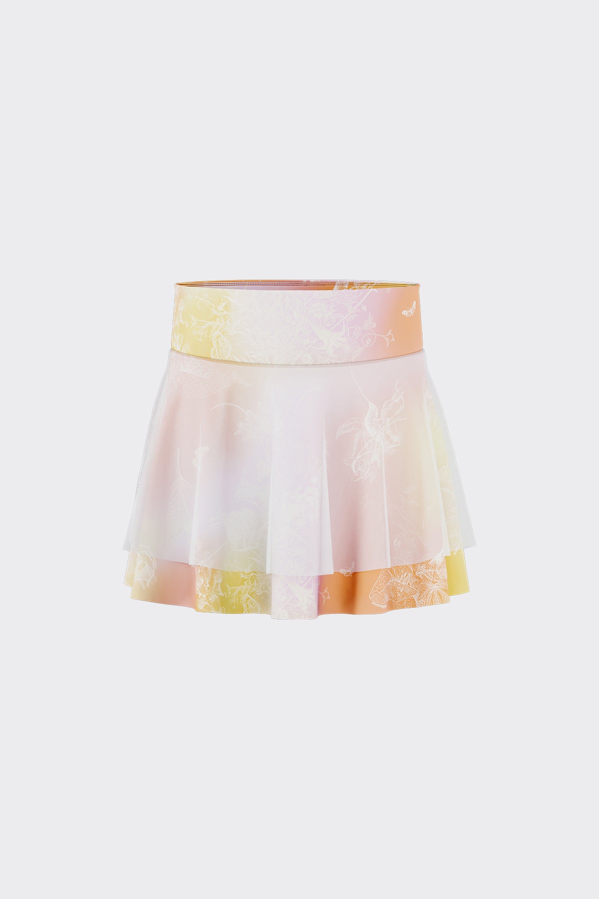 Fairy Printed Skirt **Gradient Buzz Yellow**